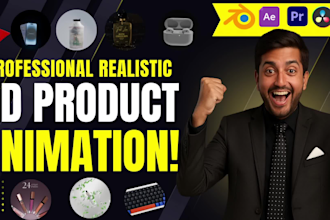 make realistic 3d product animation for advertising