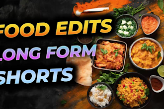 do professional cooking video and food video editing
