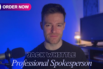 be your professional spokesperson in a high quality video