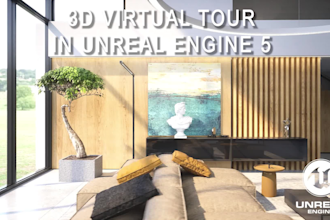 design interactive 3d interior exterior virtual tour in unreal engine 5