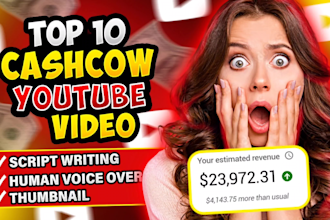 edit youtube cashcow videos for top 10 luxury, travel, stoicism automation niche