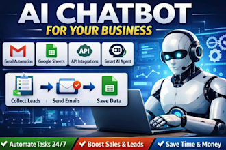create ai chatbot for website, automation, lead generation and booking