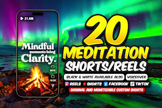 create meditation quotes reels youtube shorts tiktok