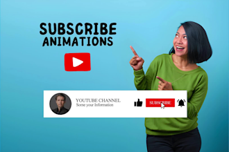 design a stunning youtube subscribe button and bell animation