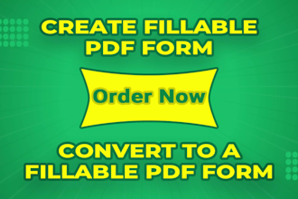 create fillable PDF form or convert to fillable a PDF form