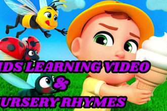 produce 2d learning kids animation videos for youtube