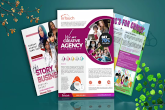 design flyer, poster, brochure, sale sheet with faster