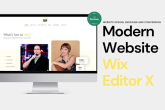 design modern and professional editor x or wix website with unlimited revisions