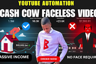 set up fully monetized cash cow youtube channel for passive income