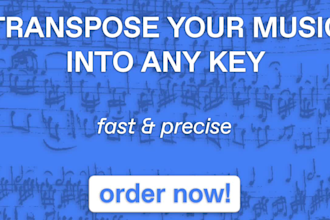 transpose your sheet music into any key