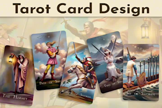design custom unique hand drawn tarot cards
