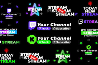 create animated twitch kick follow button popup subscribe game stream elements