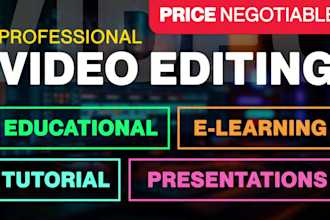 be your video editor for educational video editing