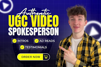 make authentic male ugc spokesperson video content for social proof or ad reads