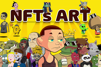 design custom nft art and generate 10k nft collection
