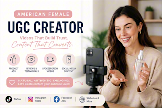 create USA german french ugc spokesperson video ads for your product or services