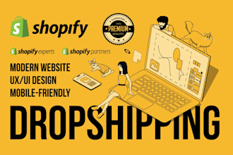 help create and design your dropshipping website on shopify