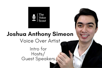 do a voice over intro for hosts or guest speakers