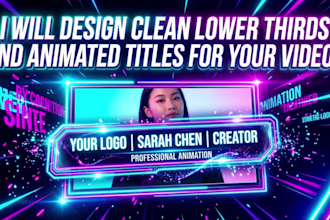 design clean lower thirds and animated titles for your videos