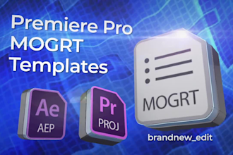 create unique premiere pro mogrt tailored to your project