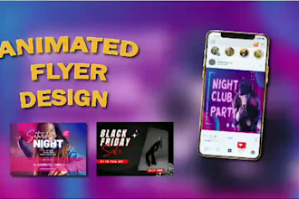 do animation motion flyer for club, party and event