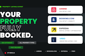 create high converting airbnb, booking com and vrbo listing