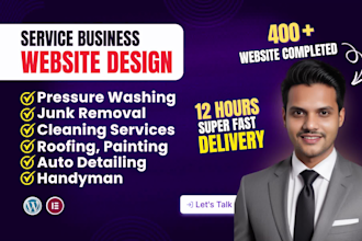 design cleaning, auto detailing, painting, pressure washing service website