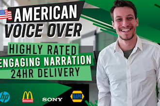 record an american male voice over