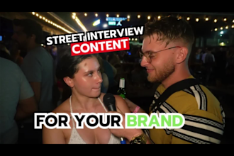 create ugc street interviews for tiktok male or female host