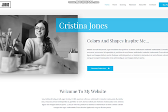 design website for a professional artist or painter