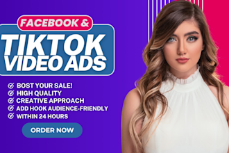 create an engaging promotional video ad for fb, instagram, tiktok or snapchat