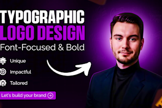 design a clean and modern typographic logo for your brand