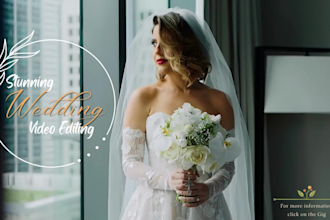 do stunning, creative wedding video editing