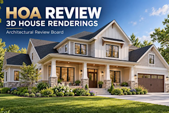 create 3d house renderings for your hoa architectural review board approval