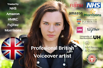 record a professional british voiceover
