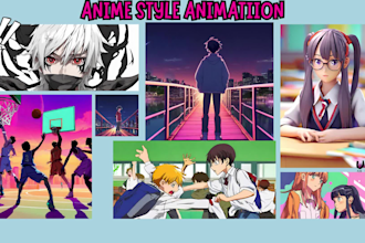 make 3d anime style animation or 3d animation