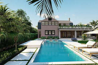 design backyard landscape, garden, pool, patio