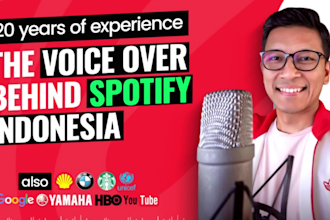 do voice over in indonesian, bahasa indonesia