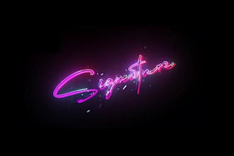 custom signature logo reveal animation