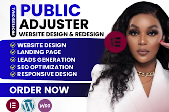 design public adjuster website insurance claim website insurance website