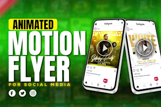 create animated motion flyers, party flyers, event flyers, sports flyers