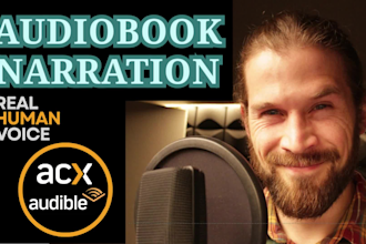 narrate your audiobook with a rich smooth male voice over audible acx standards