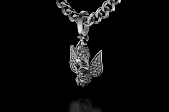 high quality pendant cad design ready for casting and 3d printing