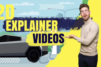 create a 2d animated explainer video or sales video for your business or website