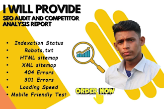 provide SEO audit, website and competitor analysis full report
