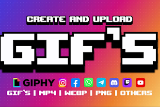 design looping gifs and animations for giphy or social media