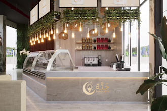 do restaurant interior design, cafe, coffee shop and 3d rendering
