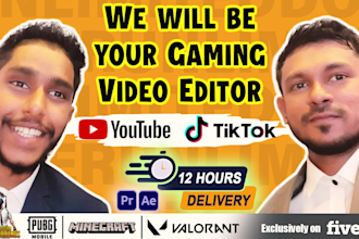 do a professional gaming video edit for youtube and tiktok