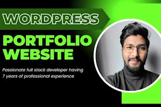 create wordpress portfolio website, business or blog website