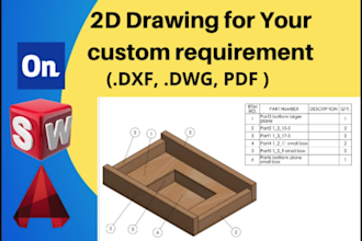 create a 2d drawing for laser cutting and cnc cutting